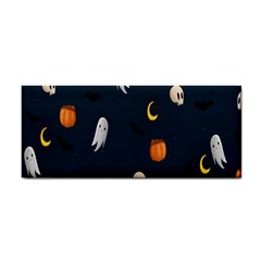 Halloween Ghost Pumpkin Bat Skull Hand Towel by artworkshop