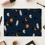 Halloween Ghost Pumpkin Bat Skull Cosmetic Bag (XL) Back