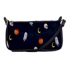 Halloween Ghost Pumpkin Bat Skull Shoulder Clutch Bag by artworkshop