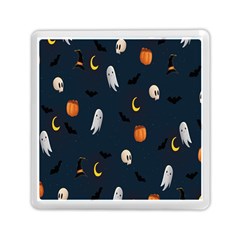 Halloween Ghost Pumpkin Bat Skull Memory Card Reader (square) by artworkshop