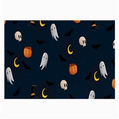 Halloween Ghost Pumpkin Bat Skull Large Glasses Cloth by artworkshop