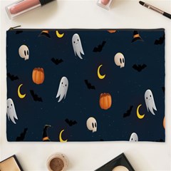 Halloween Ghost Pumpkin Bat Skull Cosmetic Bag (xxxl) by artworkshop