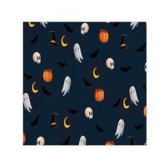 Halloween Ghost Pumpkin Bat Skull Square Satin Scarf (30  X 30 ) by artworkshop