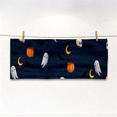 Halloween Ghost Pumpkin Bat Skull Hand Towel by artworkshop