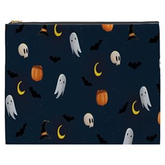 Halloween Ghost Pumpkin Bat Skull Cosmetic Bag (xxxl) by artworkshop