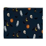 Halloween Ghost Pumpkin Bat Skull Cosmetic Bag (XL) Front