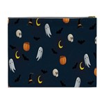 Halloween Ghost Pumpkin Bat Skull Cosmetic Bag (XL) Back