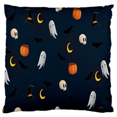 Halloween Ghost Pumpkin Bat Skull Large Cushion Case (two Sides) by artworkshop