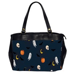 Halloween Ghost Pumpkin Bat Skull Oversize Office Handbag (2 Sides) by artworkshop