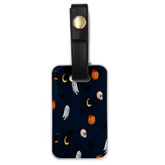 Halloween Ghost Pumpkin Bat Skull Luggage Tag (one Side) by artworkshop