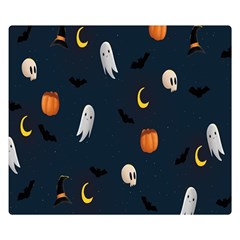 Halloween Ghost Pumpkin Bat Skull Double Sided Flano Blanket (small)  by artworkshop