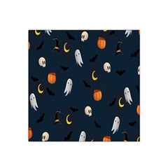 Halloween Ghost Pumpkin Bat Skull Satin Bandana Scarf 22  X 22  by artworkshop