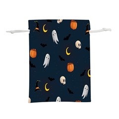 Halloween Ghost Pumpkin Bat Skull Lightweight Drawstring Pouch (l) by artworkshop