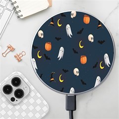 Halloween Ghost Pumpkin Bat Skull Wireless Charger by artworkshop