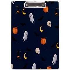 Halloween Ghost Pumpkin Bat Skull A4 Clipboard