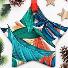 Leaves Tropical Exotic Ornament (star) by artworkshop