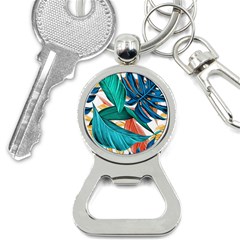 Leaves Tropical Exotic Bottle Opener Key Chain by artworkshop