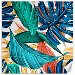 Leaves Tropical Exotic Canvas 16  X 16  by artworkshop