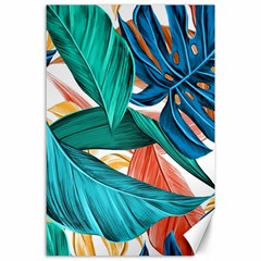 Leaves Tropical Exotic Canvas 24  X 36  by artworkshop