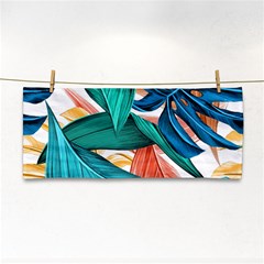 Leaves Tropical Exotic Hand Towel by artworkshop