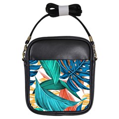 Leaves Tropical Exotic Girls Sling Bag by artworkshop