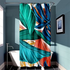 Leaves Tropical Exotic Shower Curtain 36  X 72  (stall)  by artworkshop