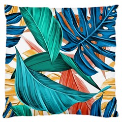 Leaves Tropical Exotic Standard Flano Cushion Case (two Sides) by artworkshop