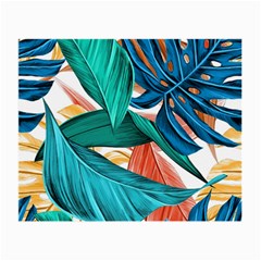 Leaves Tropical Exotic Small Glasses Cloth (2 Sides) by artworkshop