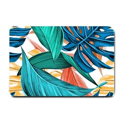 Leaves Tropical Exotic Small Doormat  by artworkshop