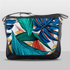 Leaves Tropical Exotic Messenger Bag by artworkshop