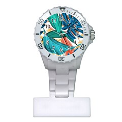 Leaves Tropical Exotic Plastic Nurses Watch by artworkshop