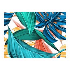 Leaves Tropical Exotic Double Sided Flano Blanket (mini)  by artworkshop