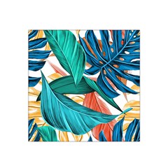 Leaves Tropical Exotic Satin Bandana Scarf 22  X 22  by artworkshop