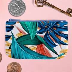 Leaves Tropical Exotic Large Coin Purse by artworkshop