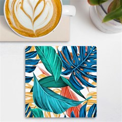 Leaves Tropical Exotic Uv Print Square Tile Coaster 