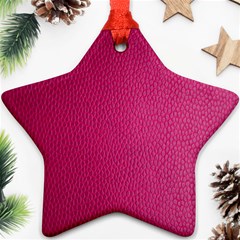 Pink Leather Leather Texture Skin Texture Ornament (star) by artworkshop