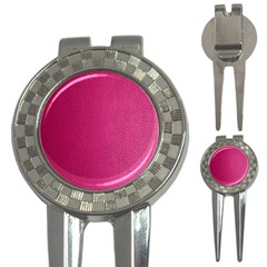 Pink Leather Leather Texture Skin Texture 3-in-1 Golf Divots by artworkshop