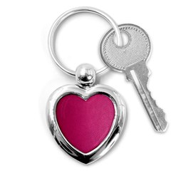 Pink Leather Leather Texture Skin Texture Key Chain (heart) by artworkshop