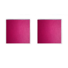 Pink Leather Leather Texture Skin Texture Cufflinks (square) by artworkshop