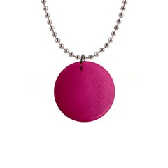 Pink Leather Leather Texture Skin Texture 1  Button Necklace by artworkshop