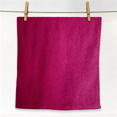 Pink Leather Leather Texture Skin Texture Face Towel by artworkshop