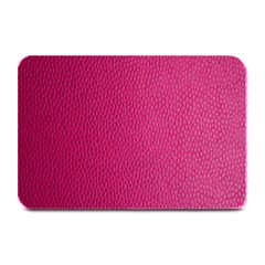 Pink Leather Leather Texture Skin Texture Plate Mats by artworkshop