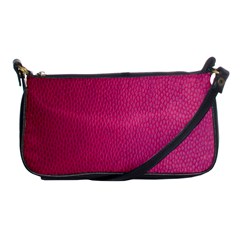 Pink Leather Leather Texture Skin Texture Shoulder Clutch Bag by artworkshop