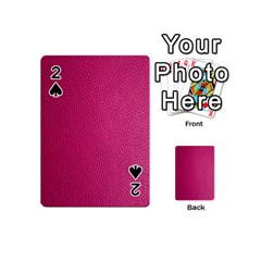 Pink Leather Leather Texture Skin Texture Playing Cards 54 Designs (mini) by artworkshop