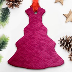 Pink Leather Leather Texture Skin Texture Christmas Tree Ornament (two Sides) by artworkshop