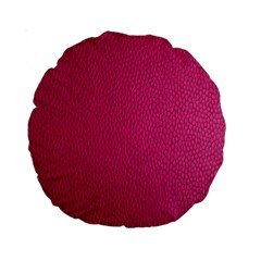 Pink Leather Leather Texture Skin Texture Standard 15  Premium Round Cushions by artworkshop