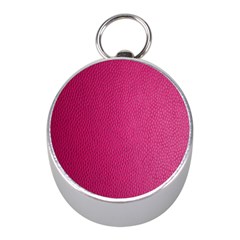 Pink Leather Leather Texture Skin Texture Mini Silver Compasses by artworkshop