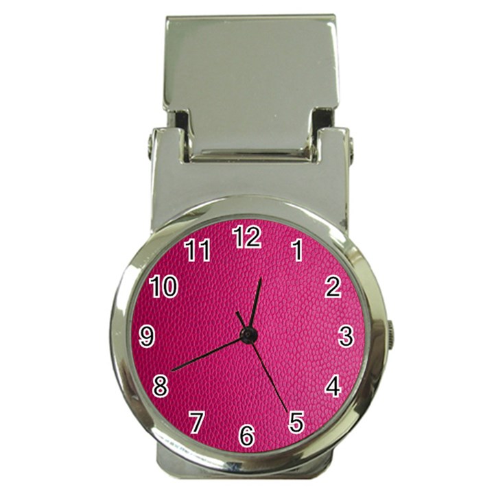 Pink Leather Leather Texture Skin Texture Money Clip Watches