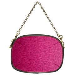 Pink Leather Leather Texture Skin Texture Chain Purse (one Side) by artworkshop