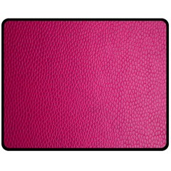 Pink Leather Leather Texture Skin Texture Fleece Blanket (medium)  by artworkshop